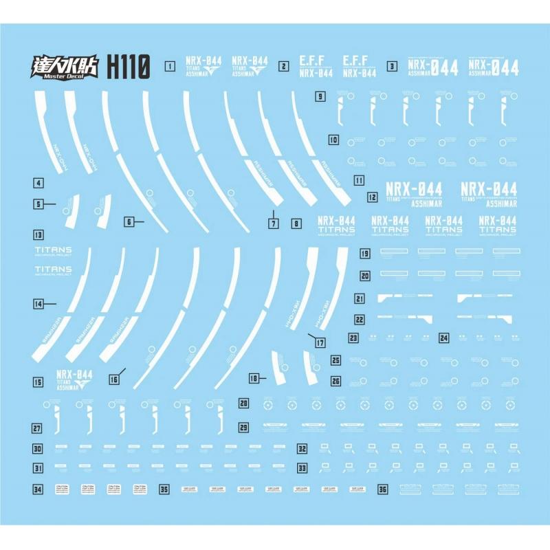 [Da Lin] Water Decal for HG 1/144 Asshimar