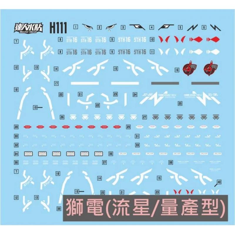 [Da Lin] Water Decal for HG 1/144 Frame Shiden Custom (Ryusei-Go)