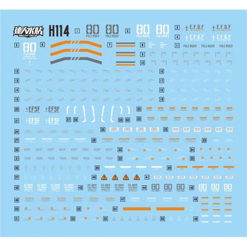 [Da Lin] Water Decal for HG 1/144 Pale Rider (Ground Heavy Equipment Type)
