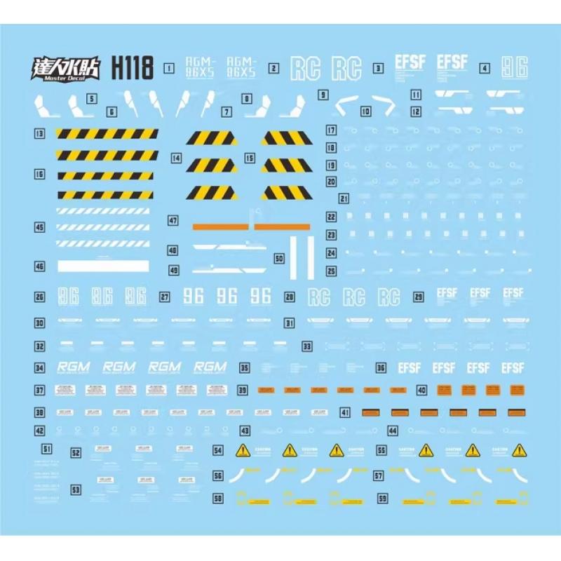 [Da Lin] Water Decal for HG 1/144 Jesta (Shezarr Type, Team B & C)