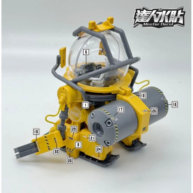 [Da Lin] Water Decal for HG 1/144 Tolro-800 -Torohachi-