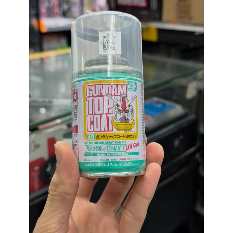 Mr.Hobby BG675 Gundam Top Coat Clear Finishing Spray 75% Matt UV Cut