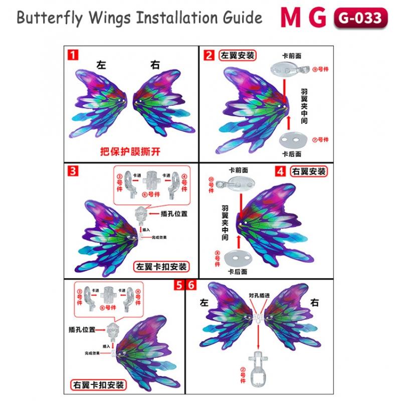 MG 1/100 Turn A Gundam Butterfly Wings Effect Parts + Dedicated base