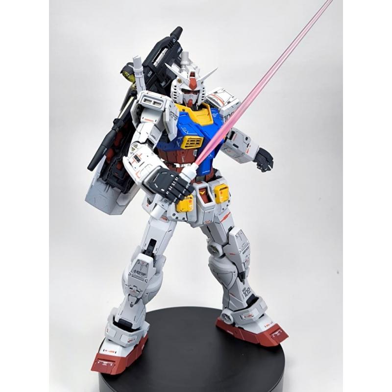Siap Pasang Assembled PG 1/60 UNLEASHED RX-78-2 Gundam with Panel Line Water Decal and Top Coating