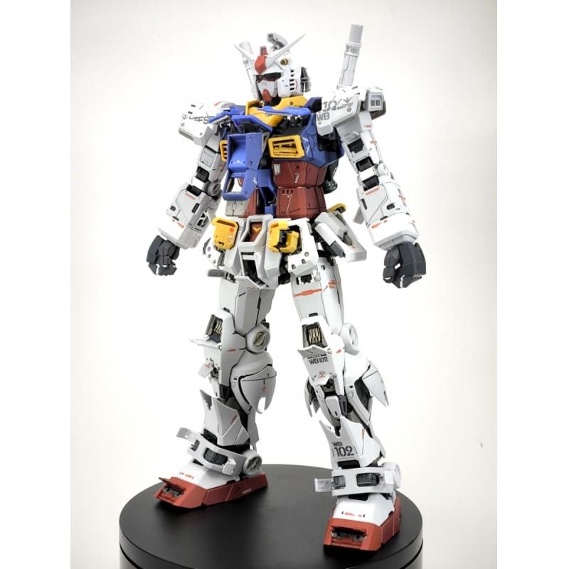 Siap Pasang Assembled PG 1/60 UNLEASHED RX-78-2 Gundam with Panel Line Water Decal and Top Coating