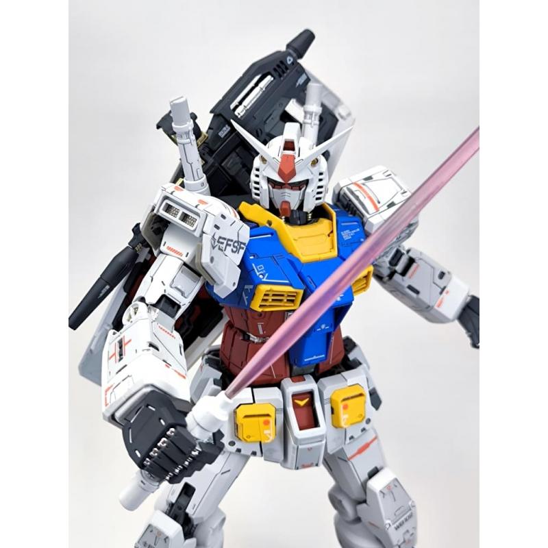 Siap Pasang Assembled PG 1/60 UNLEASHED RX-78-2 Gundam with Panel Line Water Decal and Top Coating