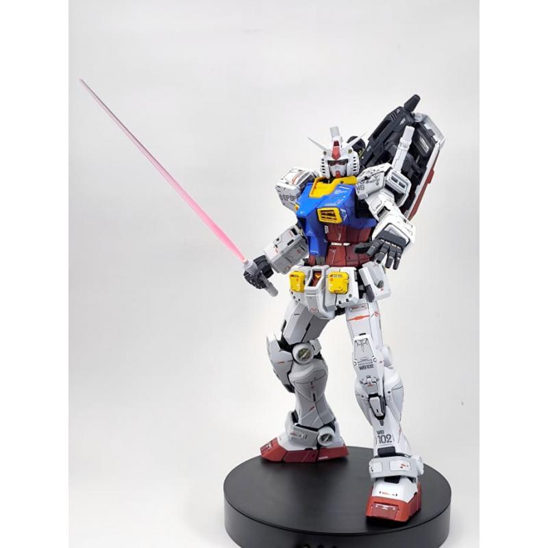 Siap Pasang Assembled PG 1/60 UNLEASHED RX-78-2 Gundam with Panel Line Water Decal and Top Coating