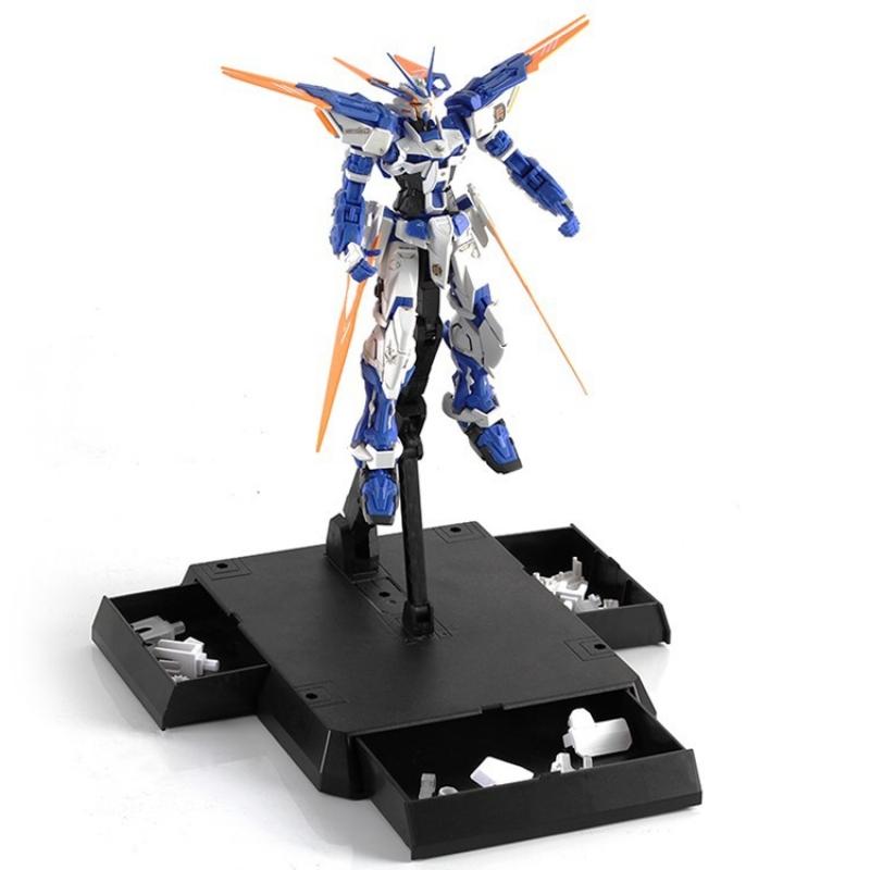 Universal Display Action Base / Stand for HG MG 1/144 1/100 Scale Model Kit with Drawer (Black)