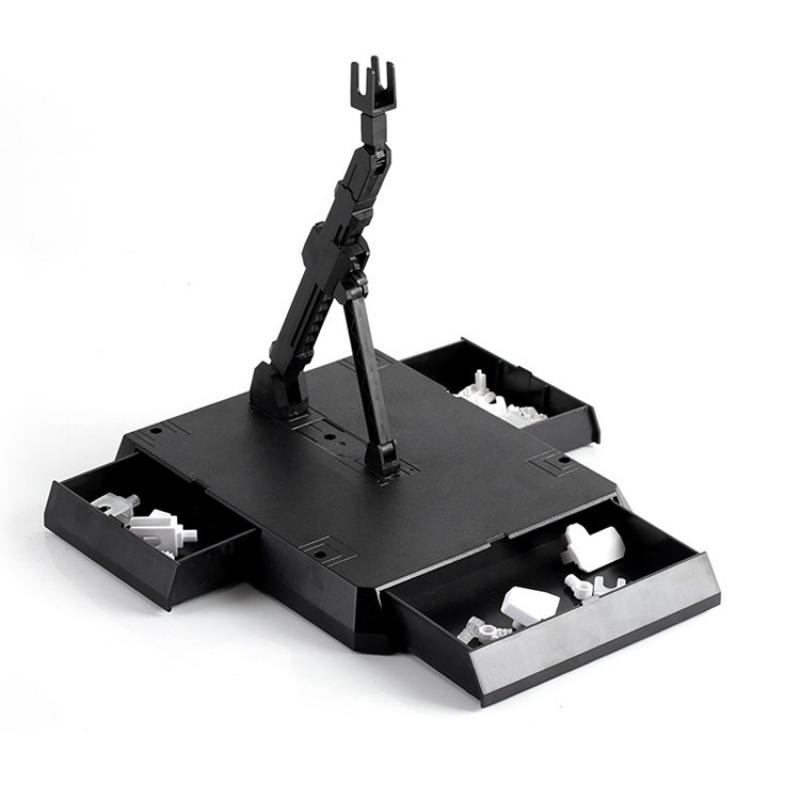 Universal Display Action Base / Stand for HG MG 1/144 1/100 Scale Model Kit with Drawer (Black)
