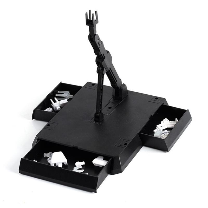 Universal Display Action Base / Stand for HG MG 1/144 1/100 Scale Model Kit with Drawer (Black)