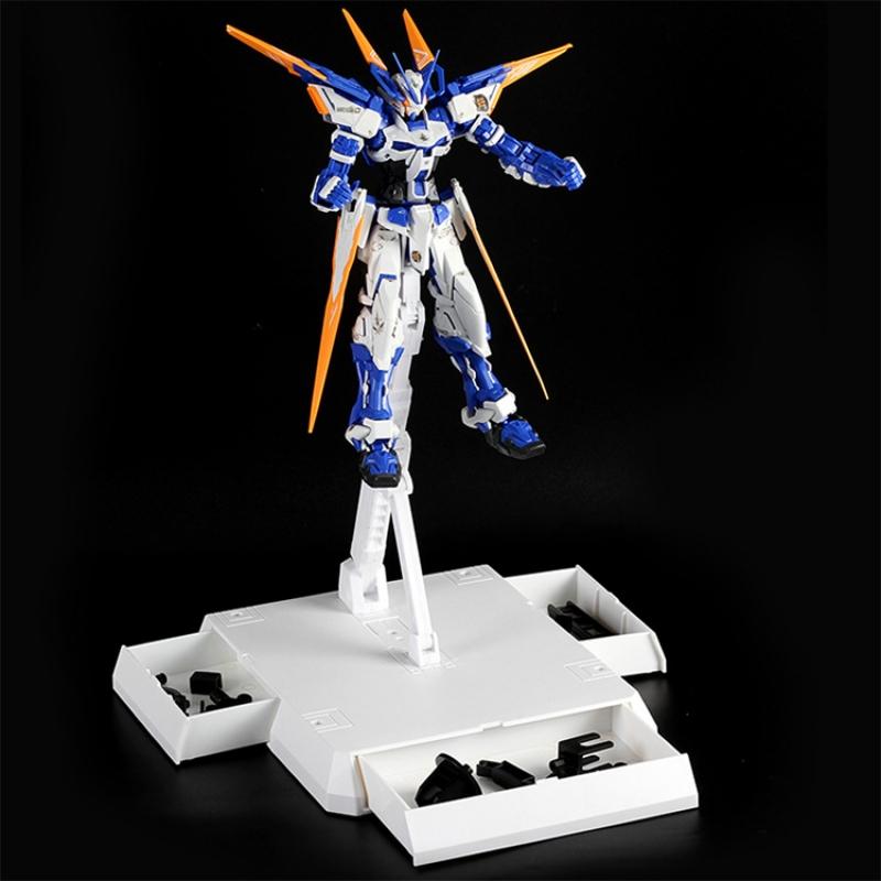 Universal Display Action Base / Stand for HG MG 1/144 1/100 Scale Model Kit with Drawer (White)