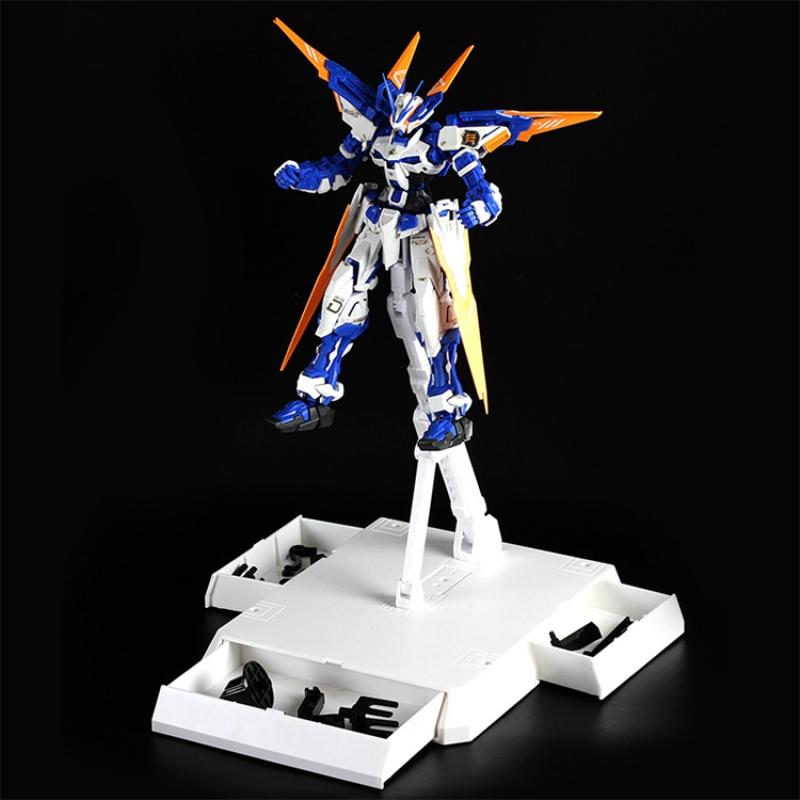 Universal Display Action Base / Stand for HG MG 1/144 1/100 Scale Model Kit with Drawer (White)