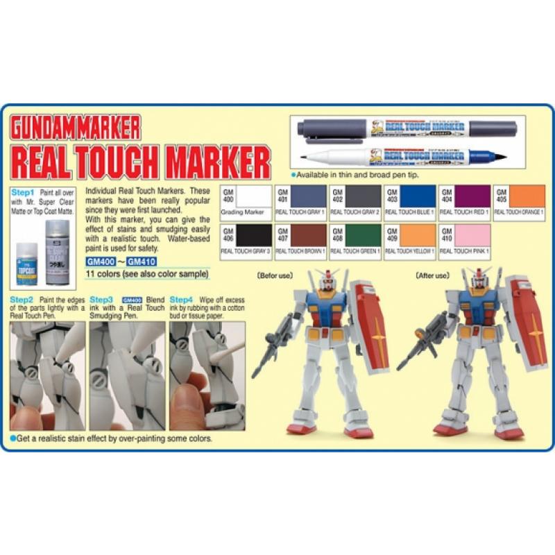 Gundam Marker - Twin Heads Real Touch GM401 (Gray)
