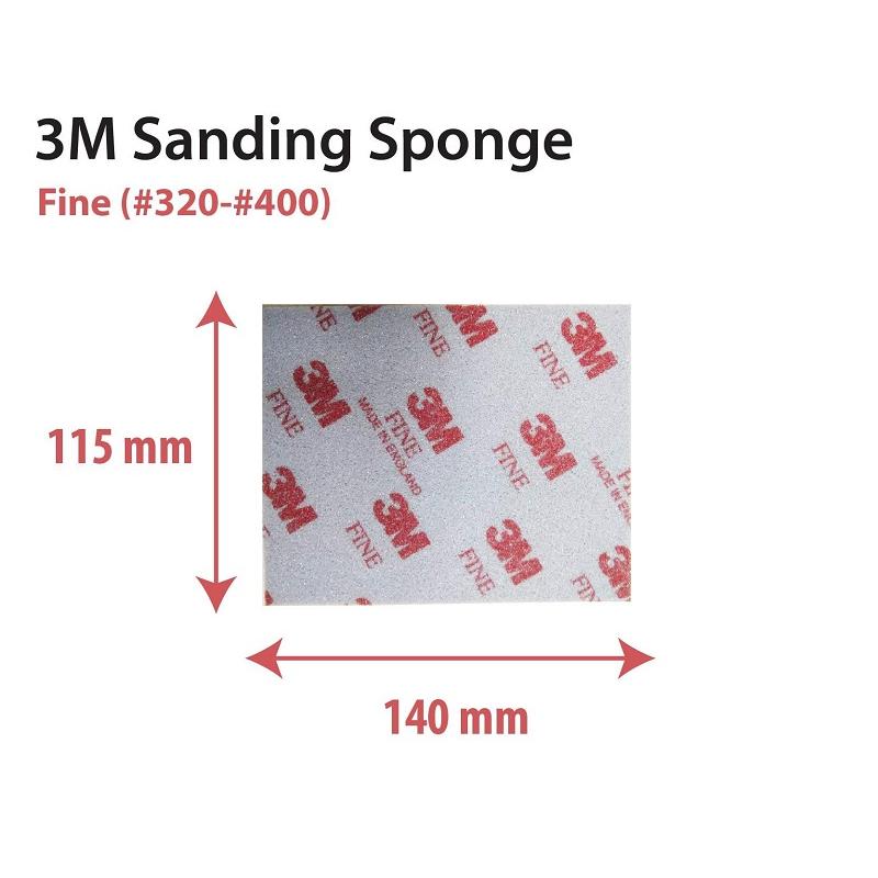 3M Sanding Sponge Paper Coarse FINE (RED) 320 - 400