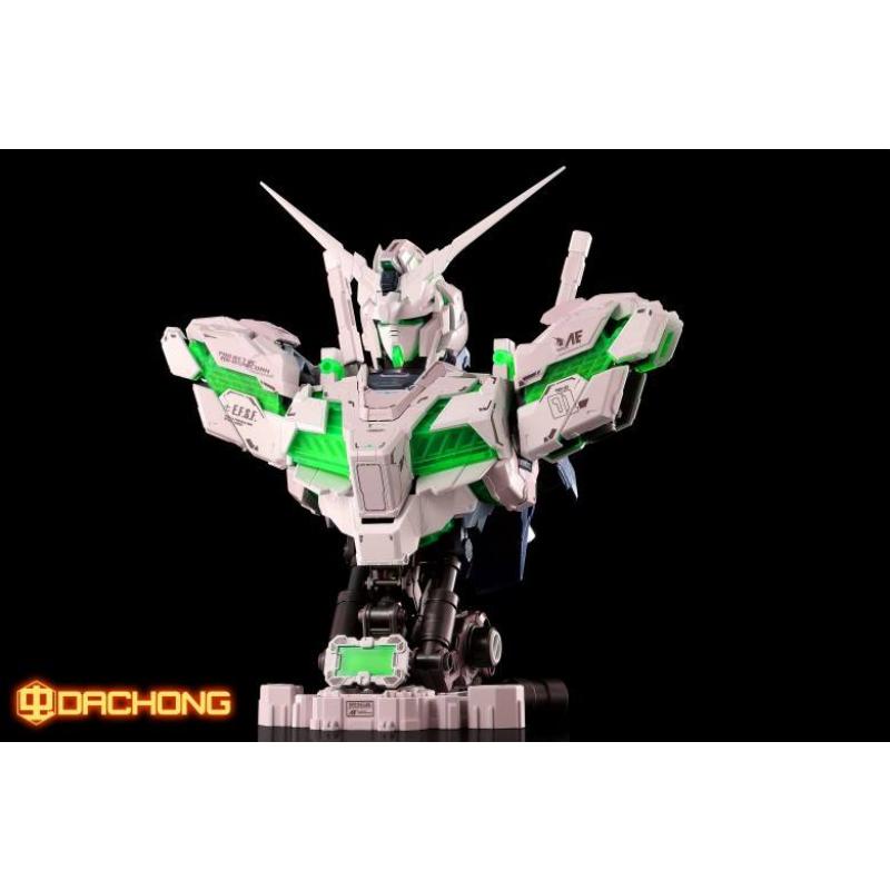 [Gundam Head] Yihui 1/35 RX-0 Gundam Unicorn Head Bust (Green Psycho Frame)