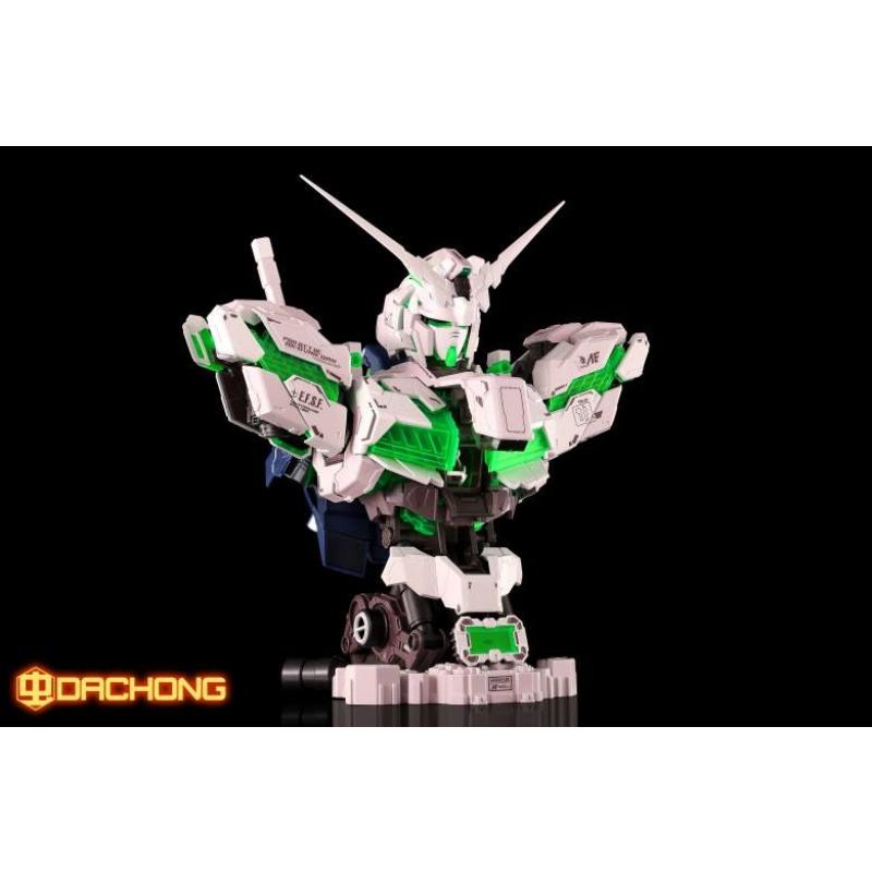 [Gundam Head] Yihui 1/35 RX-0 Gundam Unicorn Head Bust (Green Psycho Frame)