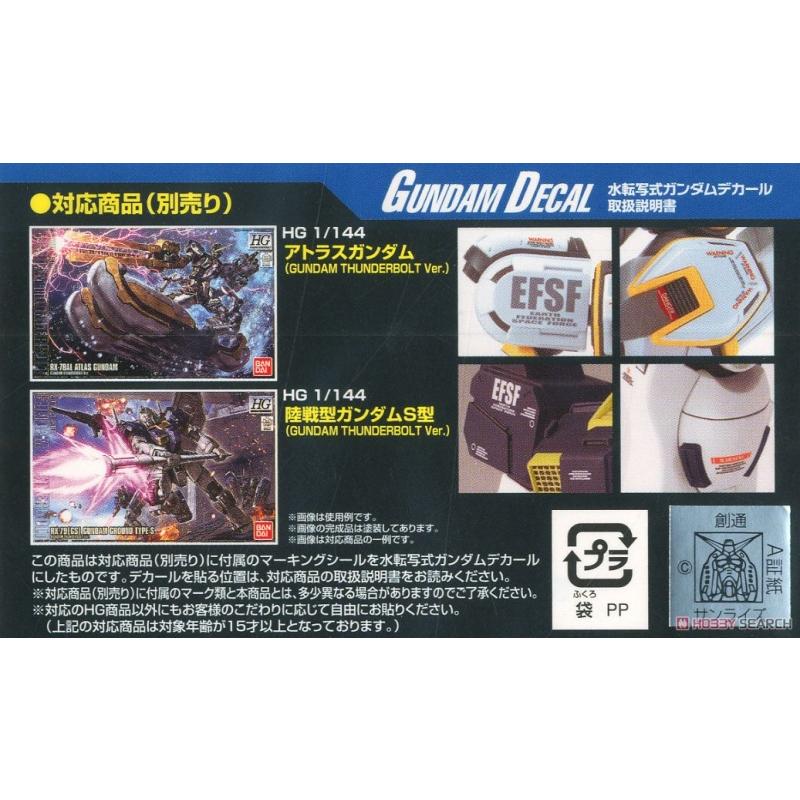 [Water Decal][Bandai] Mobile Suit Gundam Thunderbolt Series Multiuse #114