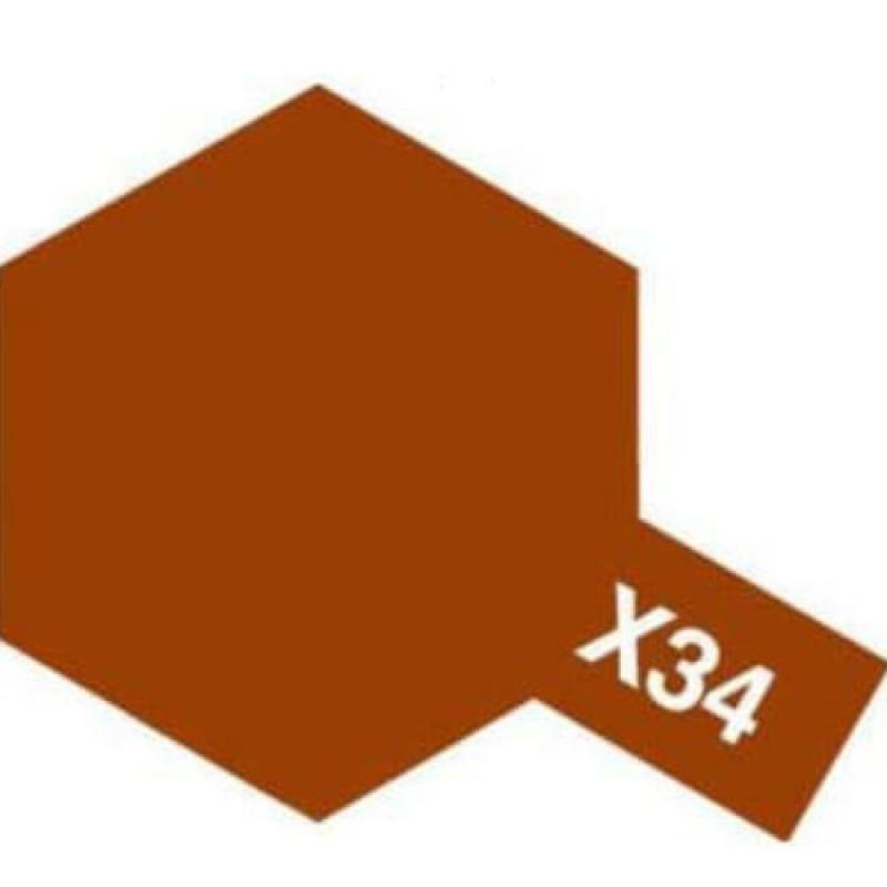Tamiya Color Enamel Paint X-34 Metallic Brown (10ml)