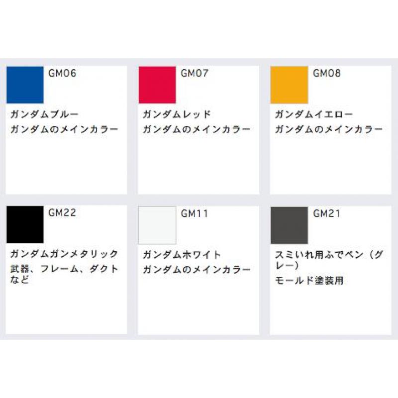 GMS105 Gundam Marker Basic 6 Color Set