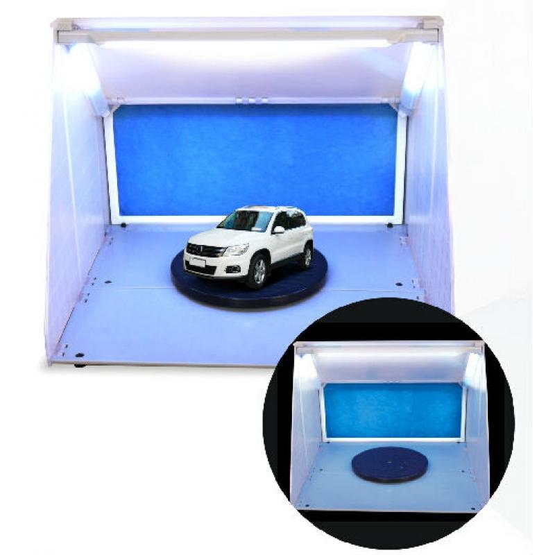 HS-E420 Portable Mini Airbrush Spray Booth & Extractor with LED Light