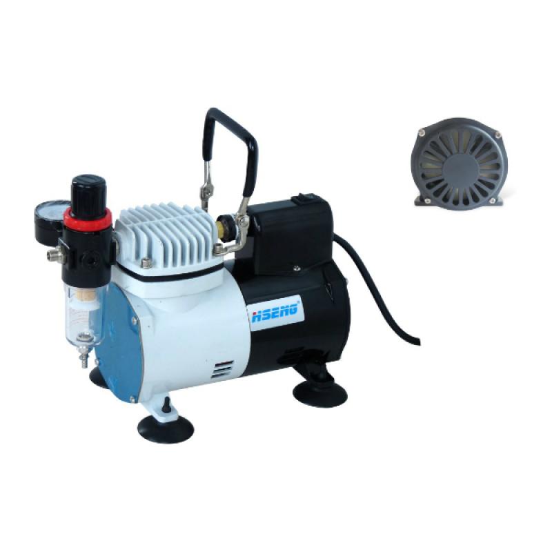 [HSENG] AF-18-2 Mini Airbrush Compressor with HS-29 Dual Action Top Gravity Feed Airbrush