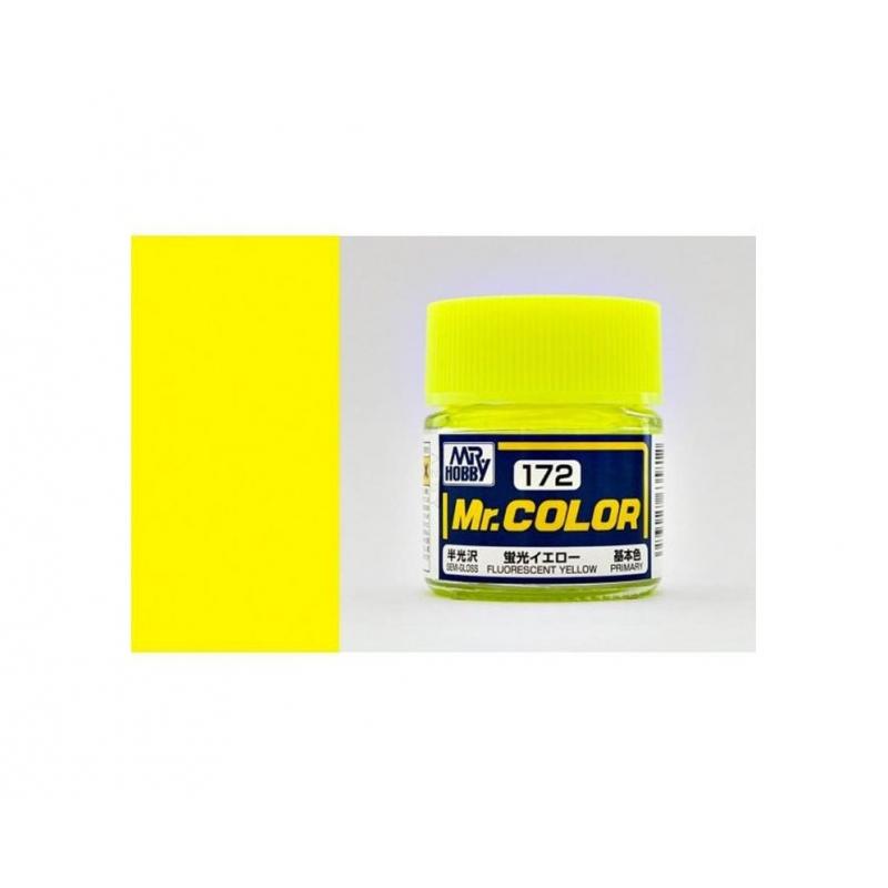 Mr. Hobby-Mr. Color-C172 Fluorescent Yellow Flat (10ml)