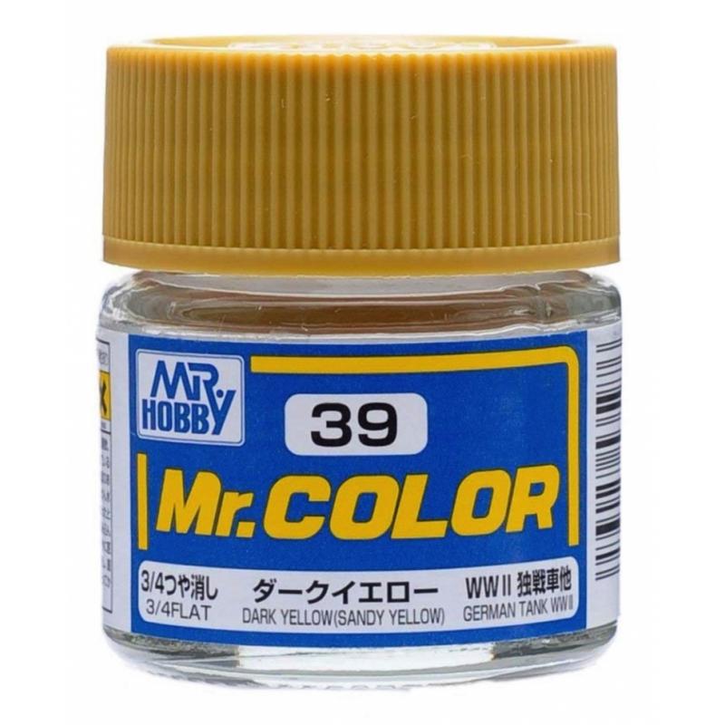 Mr. Hobby-Mr. Color-C039 Dark Yellow (Sandy Yellow) 3/4 Flat (10ml)