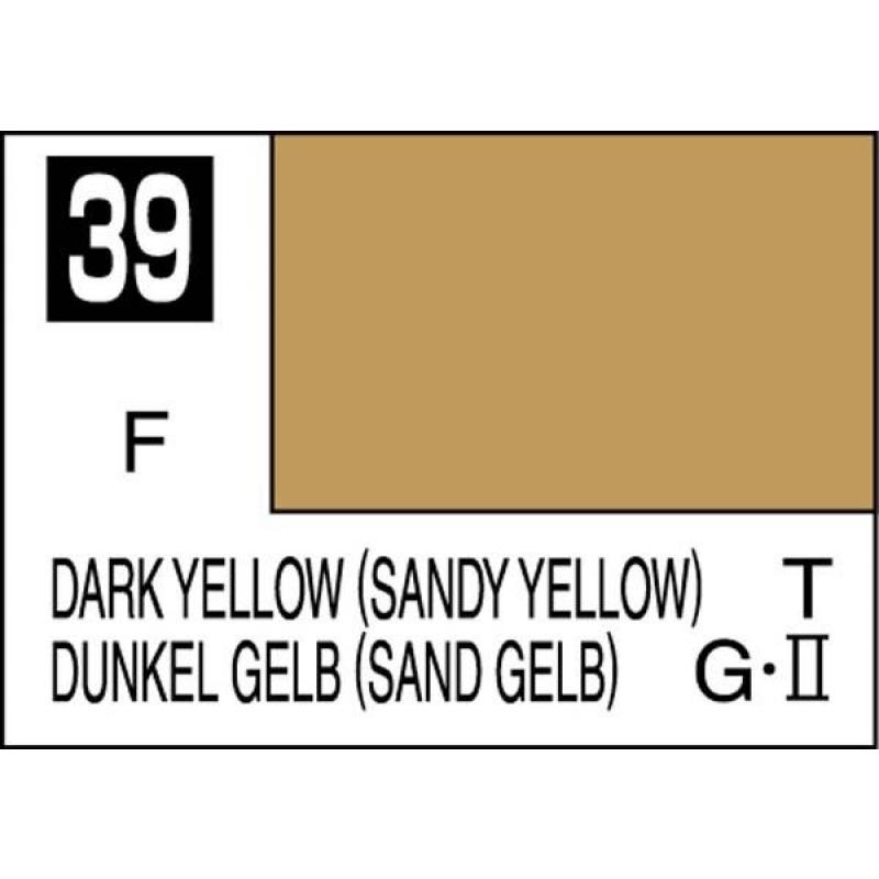 Mr. Hobby-Mr. Color-C039 Dark Yellow (Sandy Yellow) 3/4 Flat (10ml)