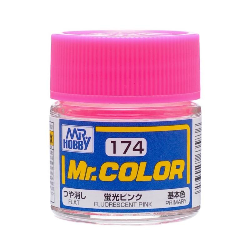 Mr. Hobby-Mr. Color-C174 Fluorescent Pink Flat (10ml)