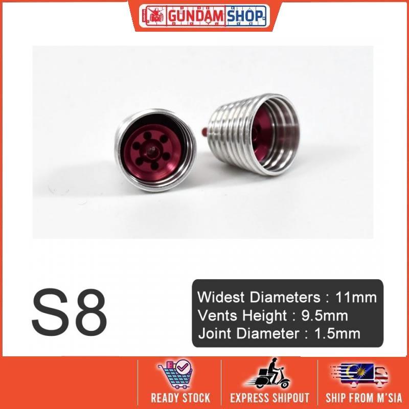 [Metal Part] Metal Thruster / Vents for Gundam Kit (S8, Silver, Red) (2 Units)