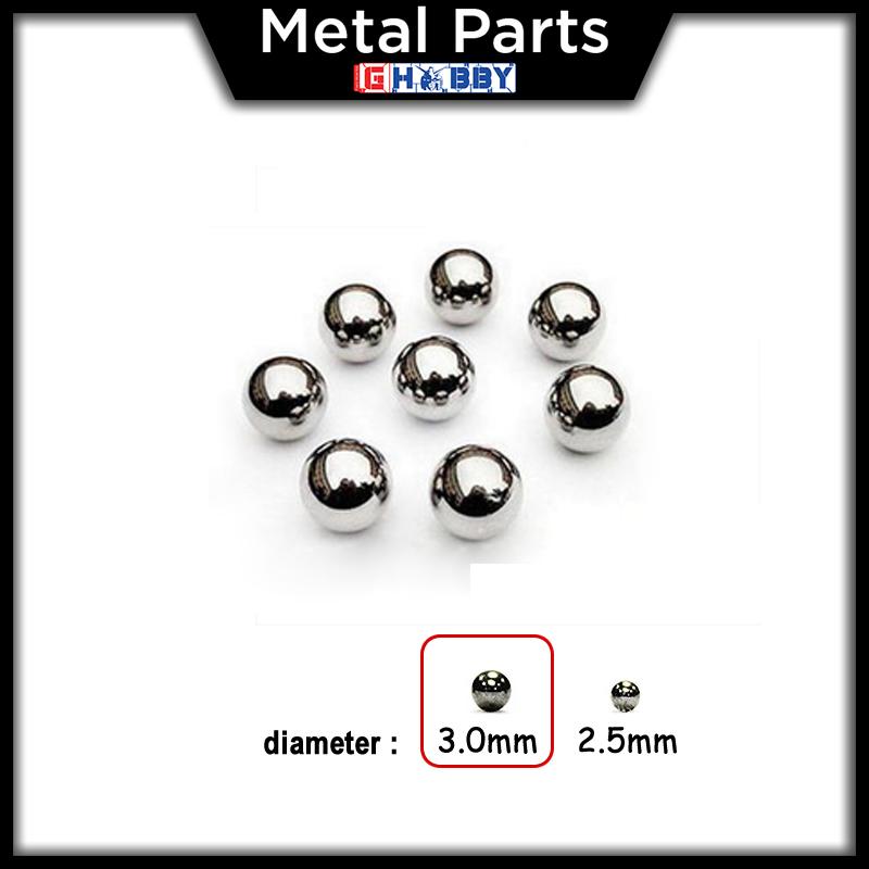 [Metal Part]  50pcs - Armor Detail-up 3.0mm Metal Silver Bead Ball Parts For MG HG Gundam Model