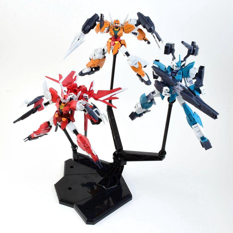 Triple Legs Action Stand for HG RG Robot Spirit SHF Action Figures - Clear