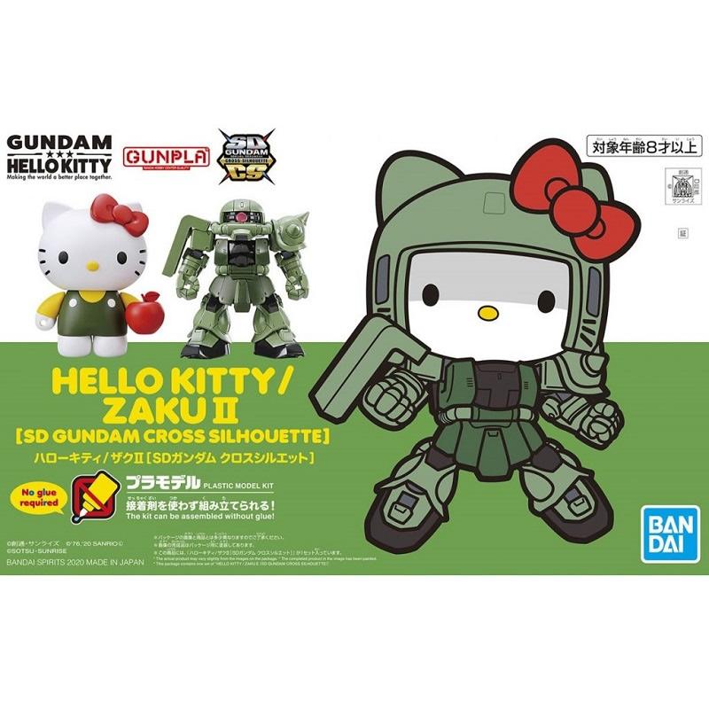 SD Ex-Standard Hello Kitty RX-78-2 and 2 Zaku 3 in 1 Set