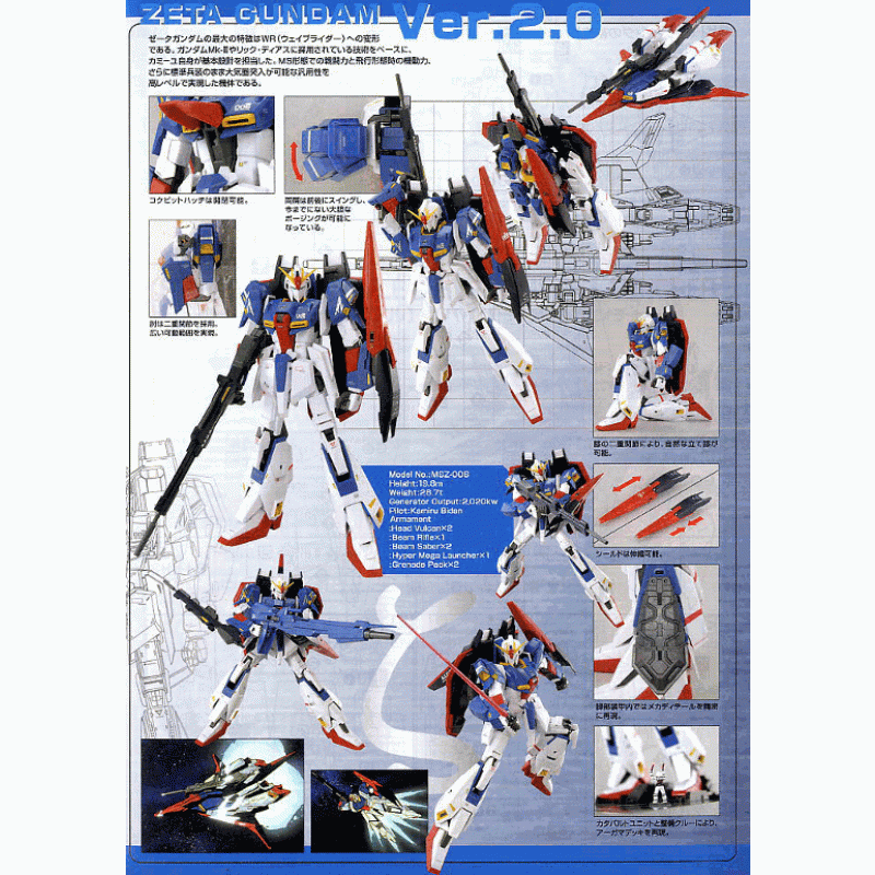 MG 1/100 Zeta Gundam Ver.2.0 (HD Color)