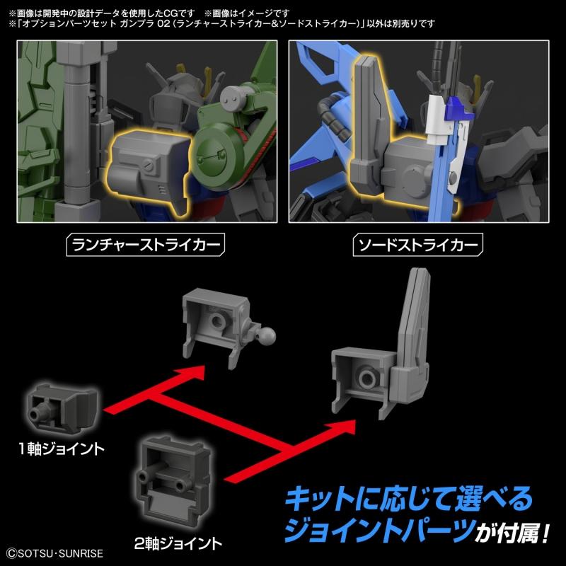 Gundam Option Parts Set Gunpla 02 (Launcher Striker & Sword Striker) for Entry Grade