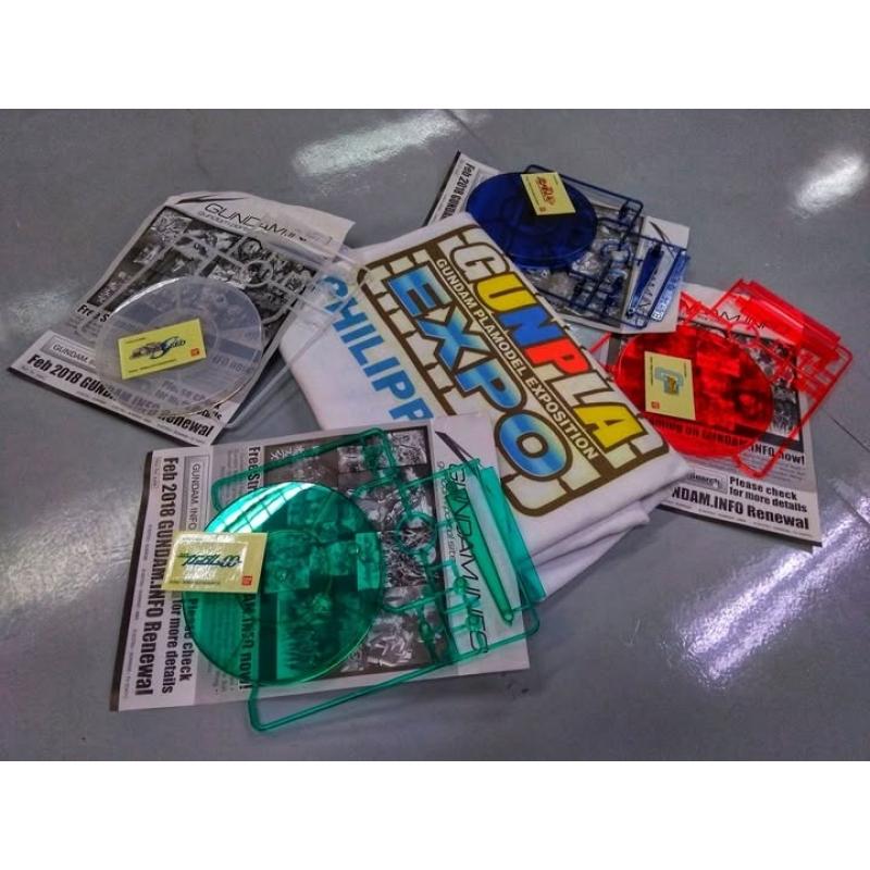 Bandai HG Round Shape Base with Sticker (4 piece difference colors in a set）