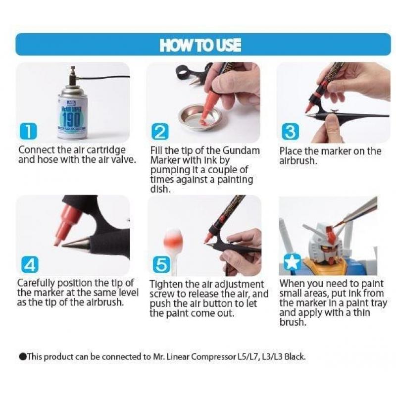 Mr Hobby Gundam Marker Airbrush System for Model Kit Painting GMA01