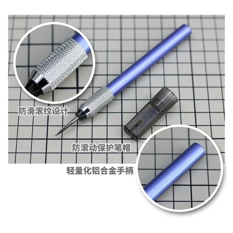 Moshi MS073  Tungsten Steel Scriber Parting Line C-Plane Triangle Scraper Mo Shi Engraving Chisel Panel Line Engrave