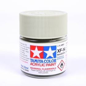 Tamiya Color Acrylic Paint XF-14 (J.A. Grey) (23ml)