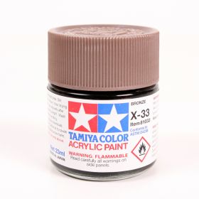 Tamiya Color Acrylic Paint X-33 (Bronze) (23ml)