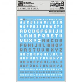 [Da Lin] Alphabet Sign Water Decal (WHITE/GRAY)