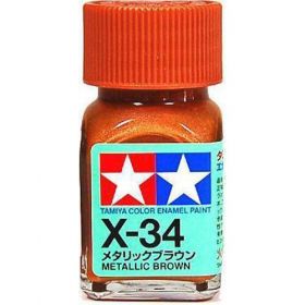 Tamiya Color Enamel Paint X-34 Metallic Brown (10ml)
