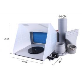 HS-E420 Portable Mini Airbrush Spray Booth & Extractor