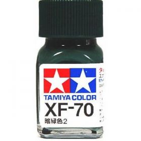 Tamiya Color Enamel Paint XF-70 Dark Green 2 (10ML)