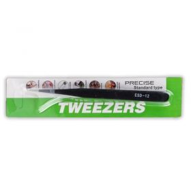 ESD-12 Straight Stainless Steel Tweezer