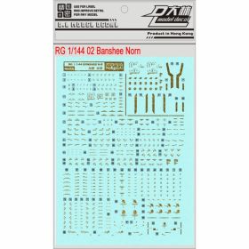 [Da Lin] Water Decal for RG 1/44 Banshee Gundam (Bronzing Gold Color Coating)
