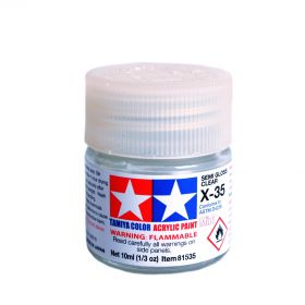 Tamiya Color Acrylic Paint Mini X-35 (Semi Gloss Clear) (10ml)
