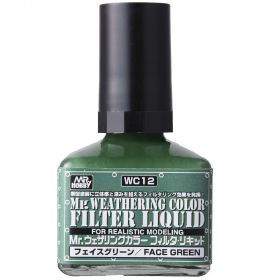 Mr Hobby - MR.Weathering Color Filter Liquid Face Green