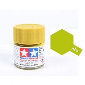 Tamiya Color Acrylic Paint XF-4 Yellow Green (10ml)