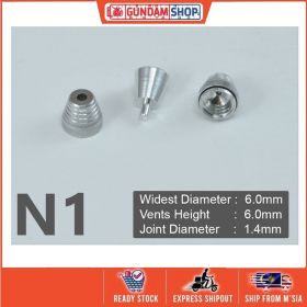 [Metal Part] Metal Thruster / Vents for Gundam Kit (N1, Silver) (2 Units)